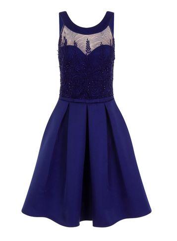 Dorothy Perkins *little Mistress Cobalt Embellished Prom Dress