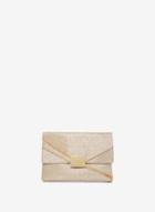 Dorothy Perkins Gold Square Hardware Clutch Bag