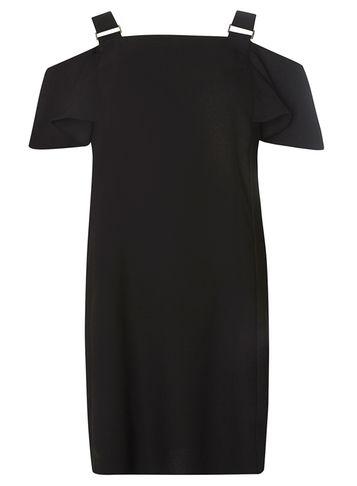 Dorothy Perkins Petite Black Cold Shoulder Shift Dress