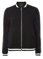 Dorothy Perkins Black Stripe Sleeve Bomber Jacket
