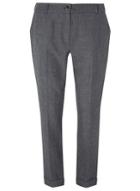 Dorothy Perkins Grey Cross Hatch Ankle Grazer Trousers