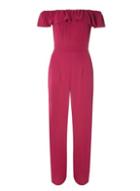 Dorothy Perkins Pink Bardot Ruffle Jumpsuit