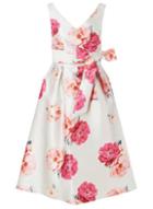 Dorothy Perkins *luxe Silver Bow Floral Print Prom Dress