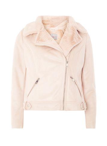 Dorothy Perkins Petite Pink Shearling Jacket