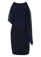 Dorothy Perkins *roman Originals Blue Diamante Trim Layer Shift Dress
