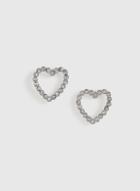 Dorothy Perkins Rhinestone Heart Earrings