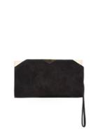 Dorothy Perkins Black Triangle Bar Wristlet Clutch Bag