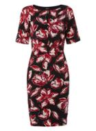 Dorothy Perkins *roman Originals Multi Colour Foil Floral Print Bodycon Dress