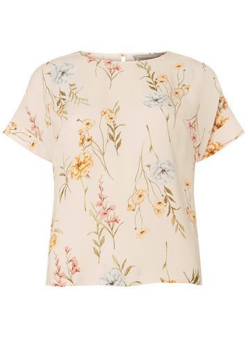 Dorothy Perkins Petite Blush Floral Linen T-shirt