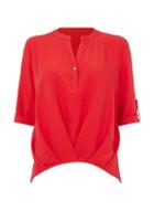 *roman Originals Red Roll Sleeve Top
