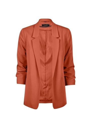 Dorothy Perkins Brown Ruched Sleeve Jacket