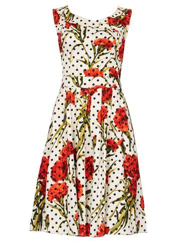 Dorothy Perkins *izabel London Multi Red Polka Dot Skater Dress