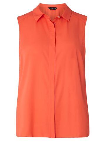 Dorothy Perkins Coral Collar Sleeveless Shirt