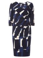 Dorothy Perkins *lily & Franc Navy Geometric Panel Dress