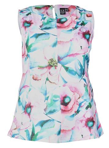 Dorothy Perkins *izabel London Curve Tropical Print Peplum Top