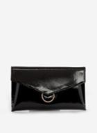 Dorothy Perkins Black Ring Detail Clutch Bag