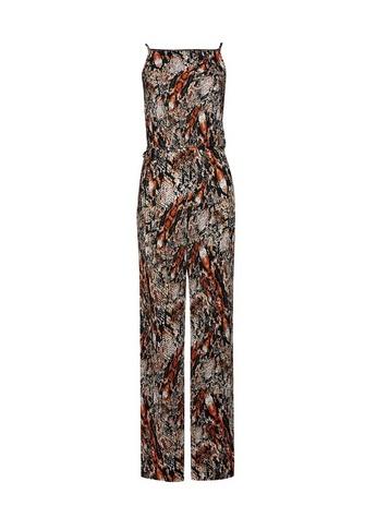 Dorothy Perkins Multi Colour Snake Print Plisse Halter Jumpsuit