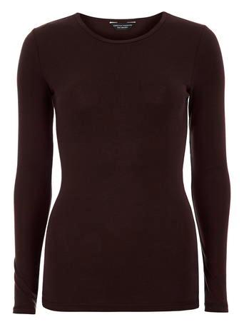 Dorothy Perkins Raisin Long Sleeve Crew Top