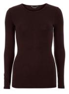 Dorothy Perkins Raisin Long Sleeve Crew Top