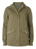 Dorothy Perkins *tall Khaki Pearl Embellished Shaket