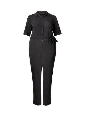 Dorothy Perkins *dp Curve Black Interlock Twist Yarn Boiler Jumpsuit