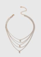 Dorothy Perkins Chain Crystal Chocker Necklace