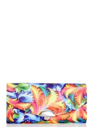 *quiz Multi Colour Half Circle Clip Clutch Bag