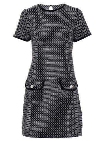 Dorothy Perkins *quiz Black And Grey Shift Dress