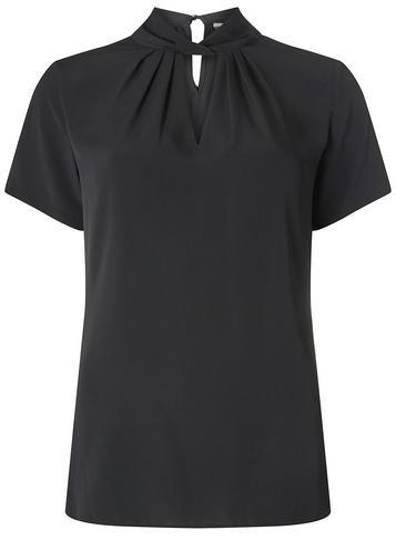 Dorothy Perkins *tall Black Twistted Front Blouse