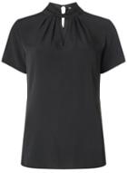 Dorothy Perkins *tall Black Twistted Front Blouse
