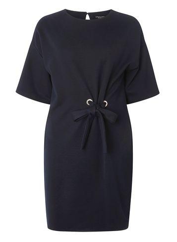 Dorothy Perkins Charcoal Eyelet Shift Dress