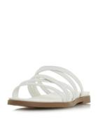 Dorothy Perkins *head Over Heels By Dune White Leoney Flat Sandals
