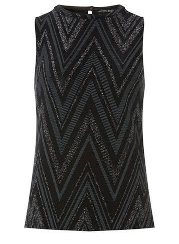 Dorothy Perkins Black Chevron Knot Back Top