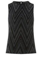 Dorothy Perkins Black Chevron Knot Back Top