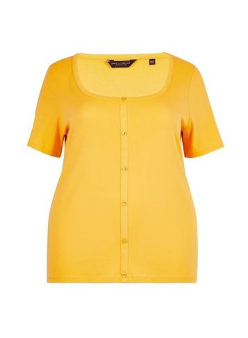 Dorothy Perkins *dp Curve Yellow Button Down T-shirt