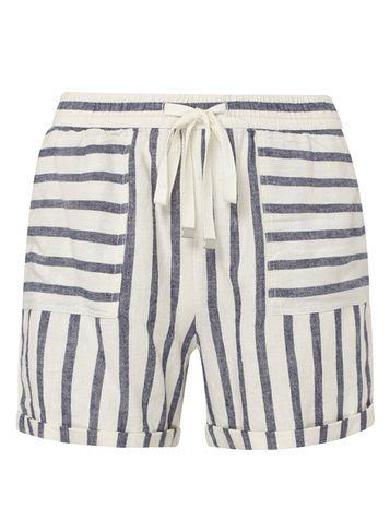 Dorothy Perkins *tall Blue Striped Linen Shorts