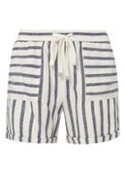 Dorothy Perkins *tall Blue Striped Linen Shorts