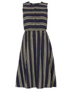 Dorothy Perkins *tenki Blue Stripy Midi Dress