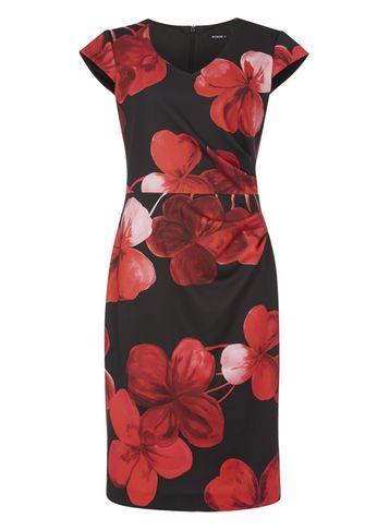 Dorothy Perkins *roman Originals Black Floral Scuba Dress