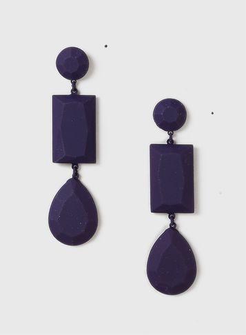 Dorothy Perkins Purple Geometric Drop Earrings