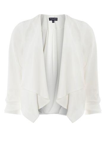 Dorothy Perkins Ivory Crepe Waterfall Jacket