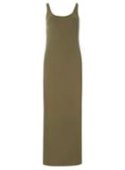 Dorothy Perkins *vero Moda Khaki Slit Maxi Dress