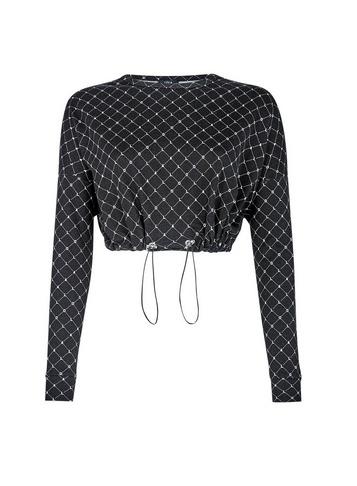 *lola Skye Black Monogram Printed Sweatshirt