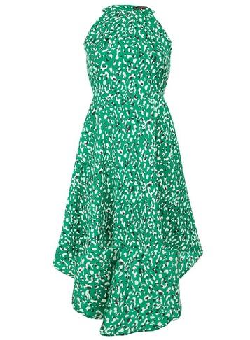 *tenki Green High Low Skater Dress