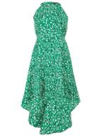 *tenki Green High Low Skater Dress