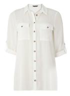 Dorothy Perkins Ivory Button Detail Shirt