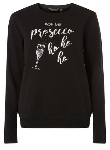 Dorothy Perkins Black Prosecco Sweat Top