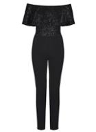 Dorothy Perkins *quiz Glitter Bardot Frill Jumpsuit