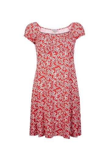 Dorothy Perkins Petite Red Ditsy Print Dress
