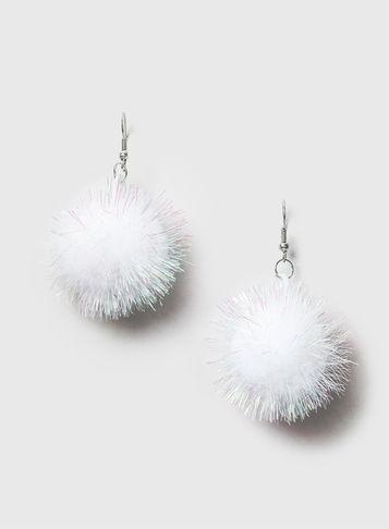 Dorothy Perkins White Christmas Tinsel Earrings